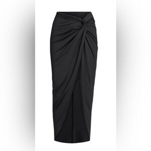 SKIMS SIGNATURE SWIM SARONG SKIRT | ONYX